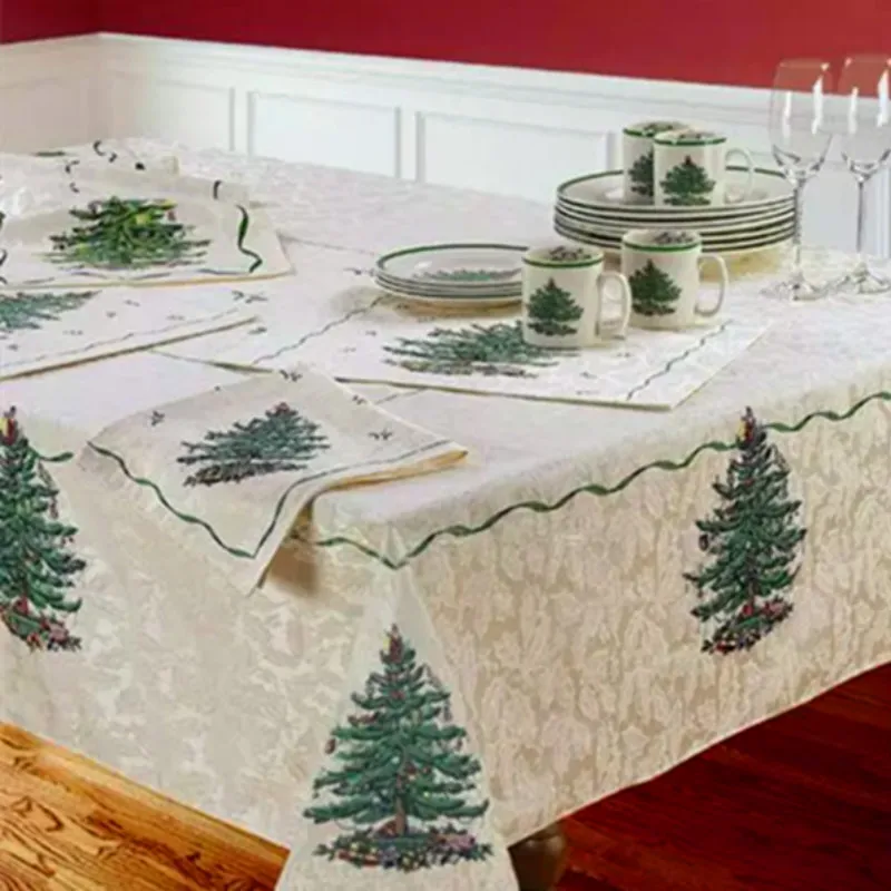 

Waterproof Modern Tablecloth Christmas Party Living Room European Tablecloth Elegant Outdoor Mantel Mesa Home Textile