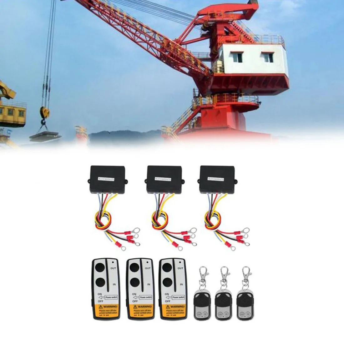 

3pcs 12V Car Wireless Winch Remote Switch Wireless Winch Remote Control Switch Unit winch Control Switch for Truck Jeep ATV