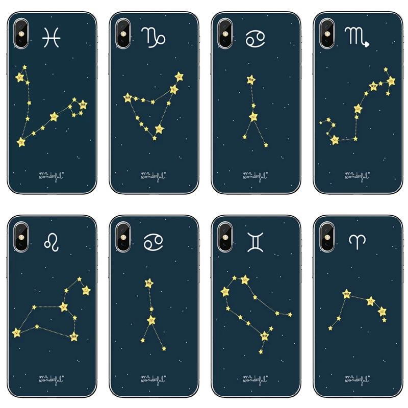 12 созвездий зодиака силиконовый чехол для телефона Xiaomi Redmi 9T 9C 9A 7 7A K20 6 6A S2 Note 9S 9 8 8T