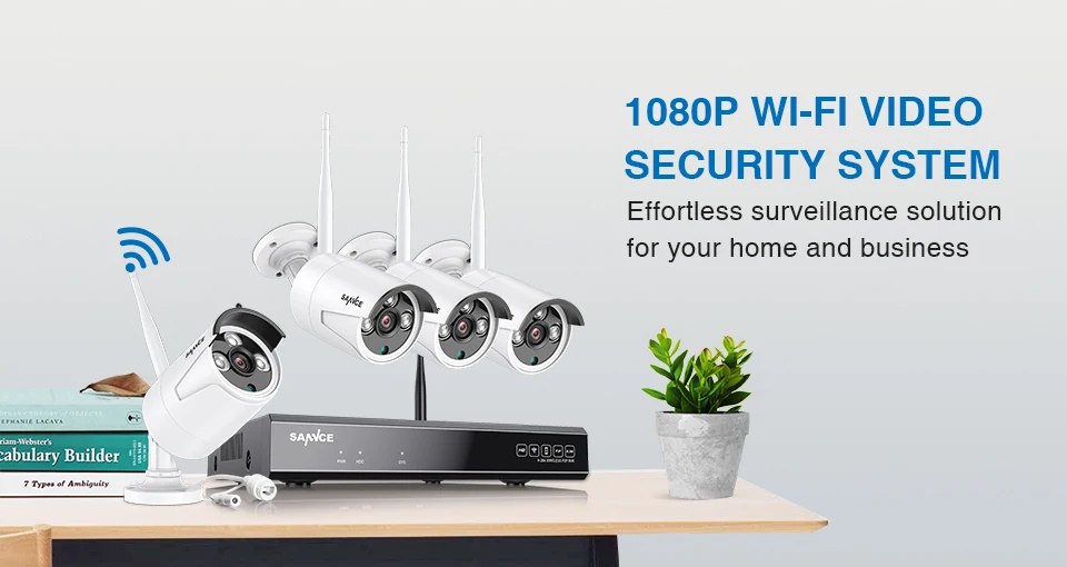SANNCE 8CH HD 1080P беспроводная видео система безопасности HDMI 1080P NVR с 4 шт 1080P Открытый Всепогодный wifi IP камера CCTV набор