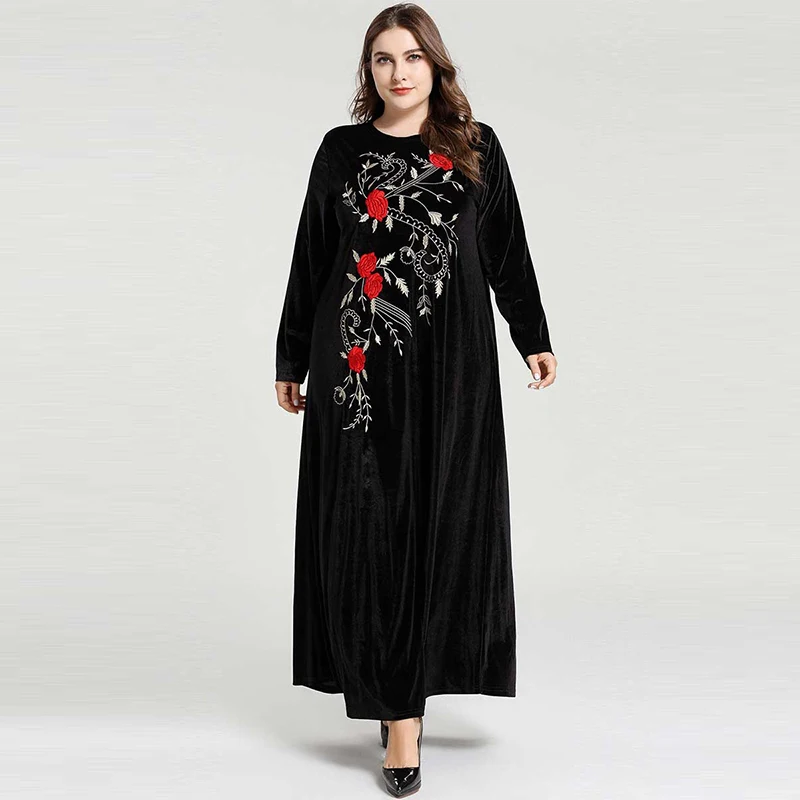 Мусульманское турецкое модное женское платье большого размера Дубай Ближний
