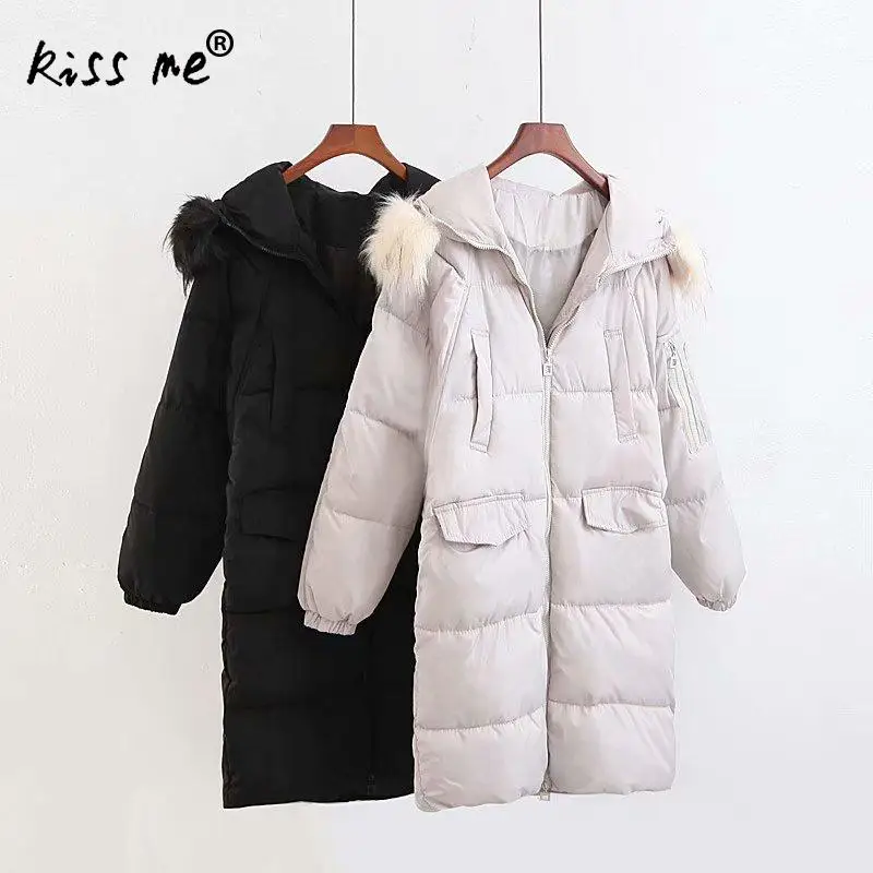 Модный однотонный пуховик женская уличная теплая пуховая куртка с капюшоном