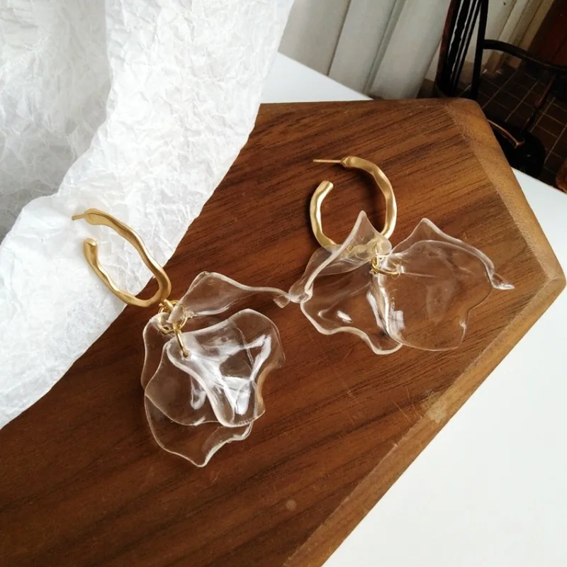 Женские серьги подвески в виде лепестков|Серьги-подвески| |