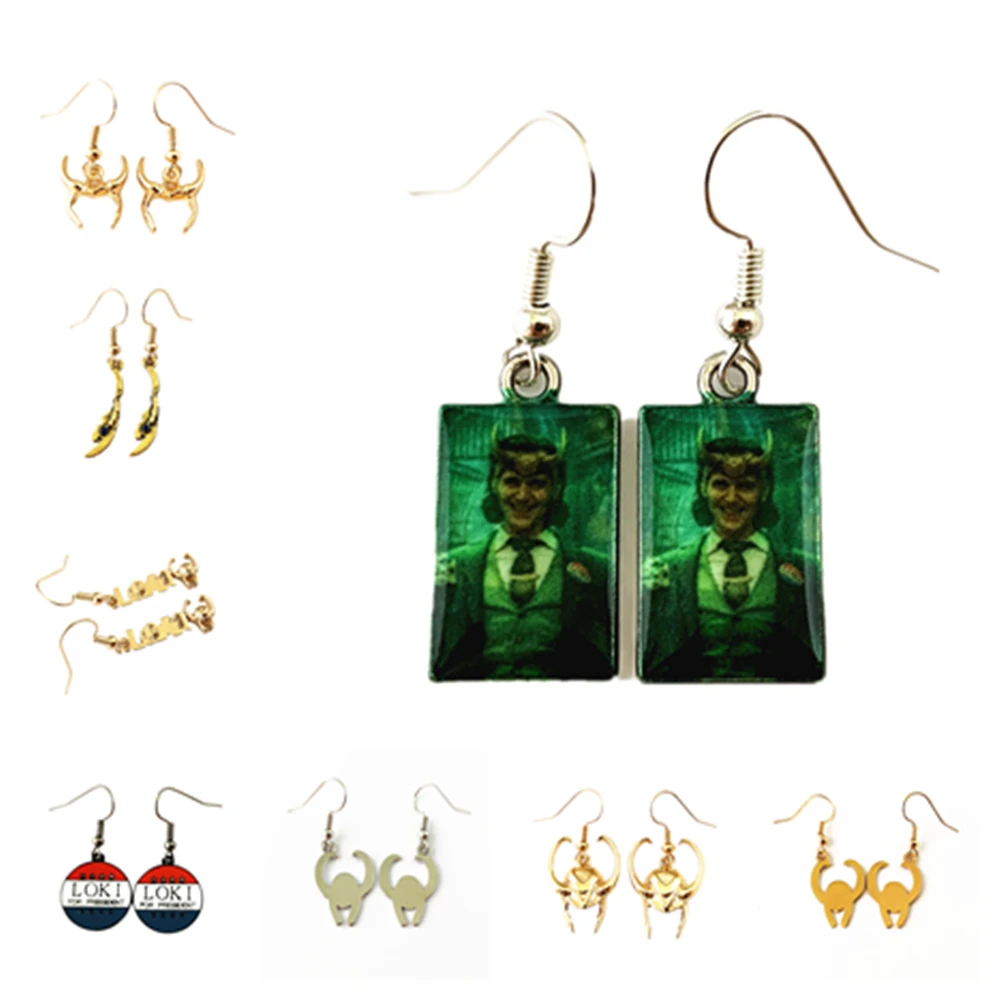 Серьги в стиле Фэнтези Вселенная супергерой Локи для косплея высококачественная