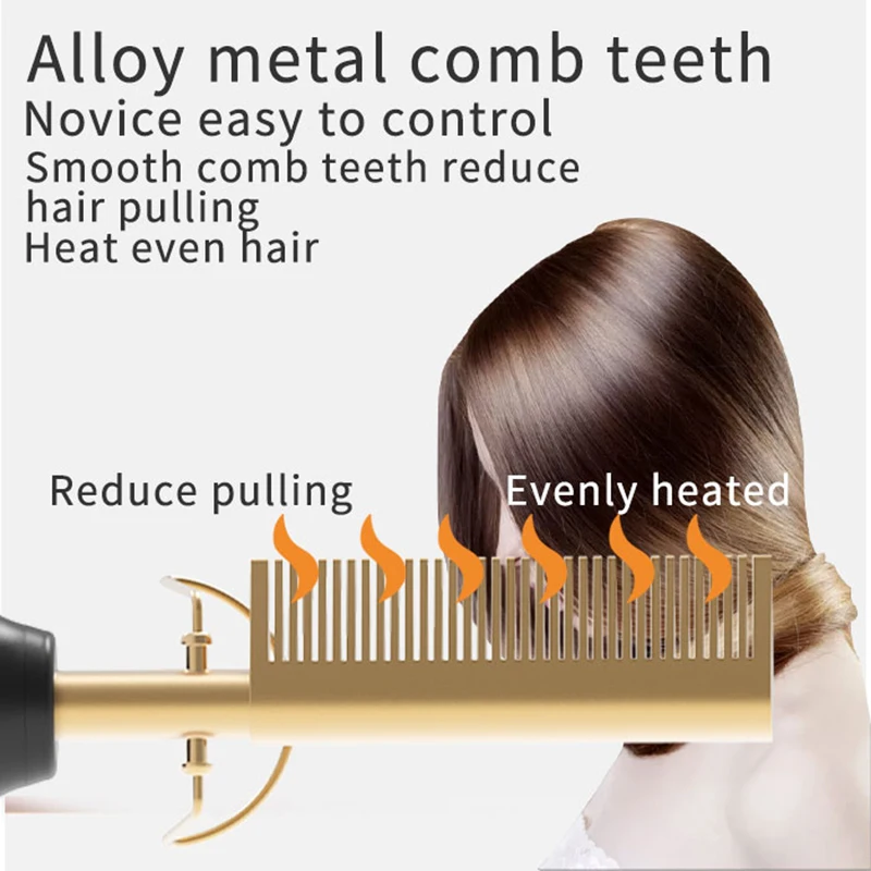 

Hair Straightener Flat Irons Straightening Brush Hot Heating Comb Hair Straight Styler Corrugation Curling Iron Hair Curler Comb