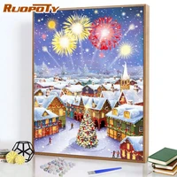 ruopoty snow fireworks paints by numbers acylic paints 5070 boards by numbers drawing art unique gift wall decor