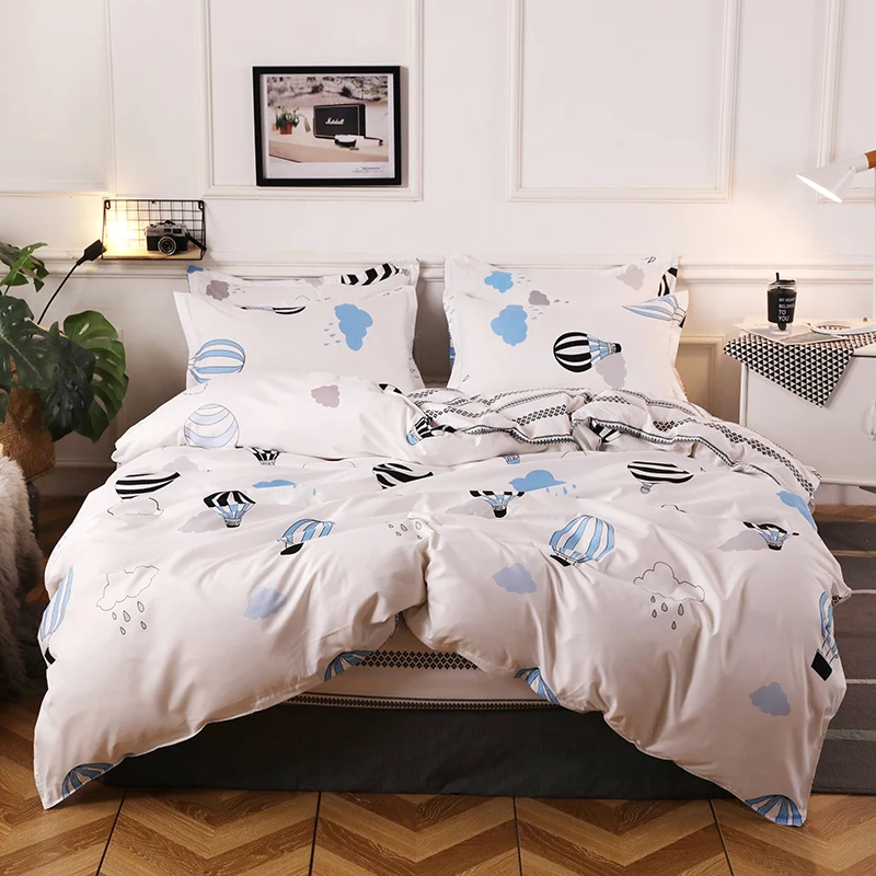 

Hot Air Balloon Pattern Duvet Cover 220x240 Pillowcase 3Pcs，Quilt Cover 175x220 Bed Cover,Double Queen King Size Bedding Set