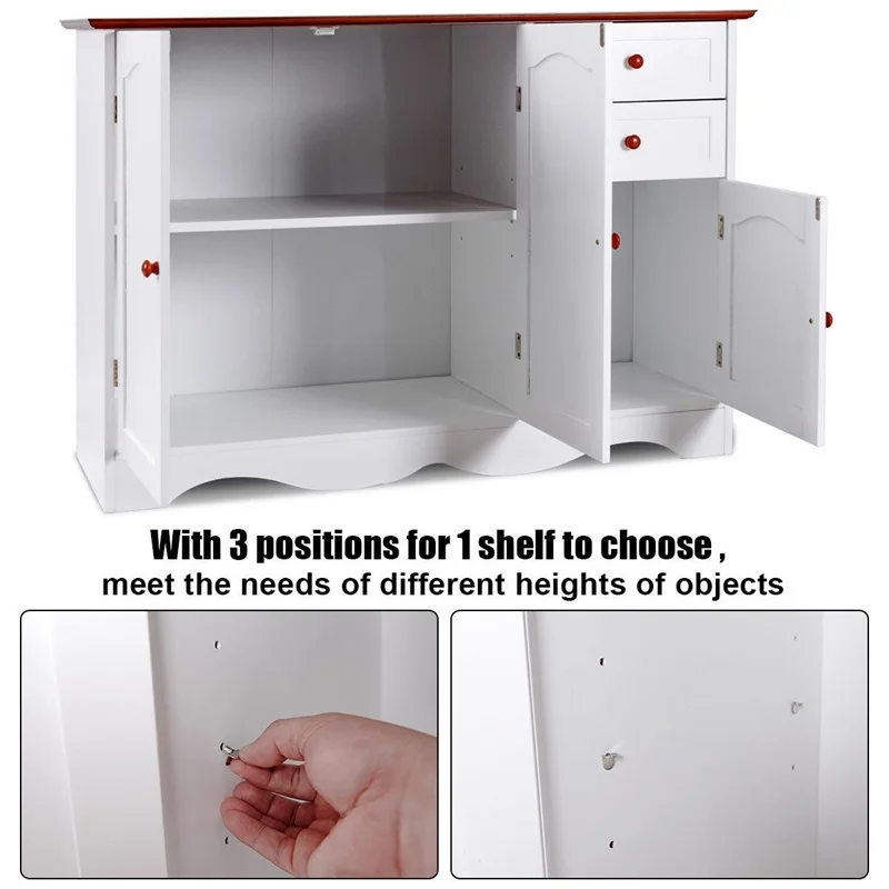 Европейский Простой буфет шкаф для хранения кухонный сервант с 2 ящиками крепкий