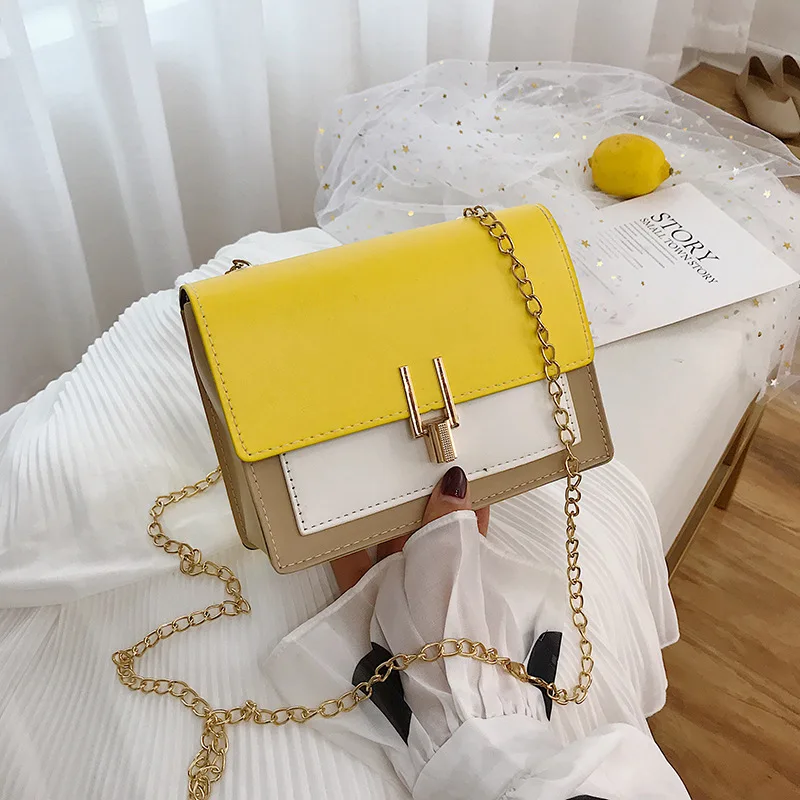 Yellow Новая модная женская сумка через плечо, маленькие сумки через плечо с клапаном, сумка-мессенджер для девушек, дамская сумочка, кошелек для телефона, Bolso Mujer - Цвет: Yellow