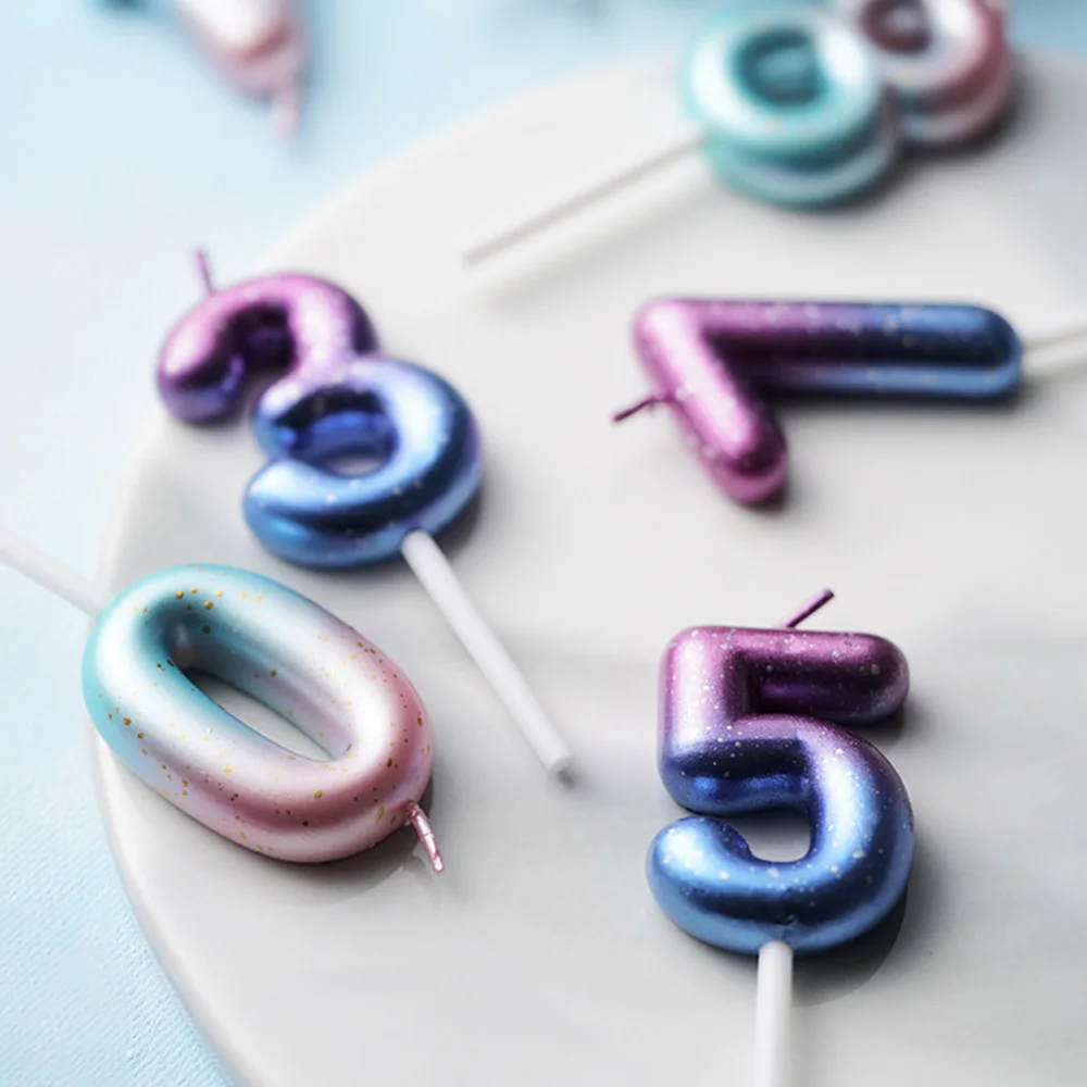 Цифровые свечи в виде звездного неба 1 шт. украшение для торта на день рождения