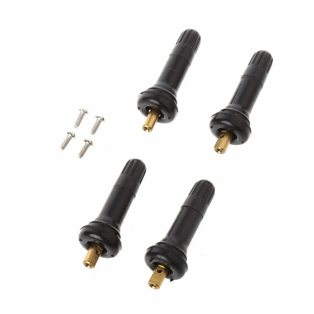 

4Pcs TPMS Tire Pressure Monitoring System Anti-explosion Snap In Tire Valve Stems Snap In Tire Valve Stems Rubber & Pure Copper