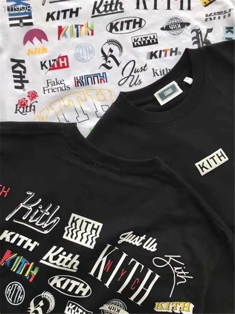 

Back Full Kith T-shirt Front Classic KITH Box T-shirts Artistic font Print Tee Monday Program Series Tops