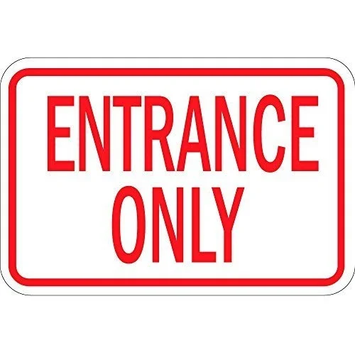 

Metal Sign Great Aluminum Tin Sign Entrance Only