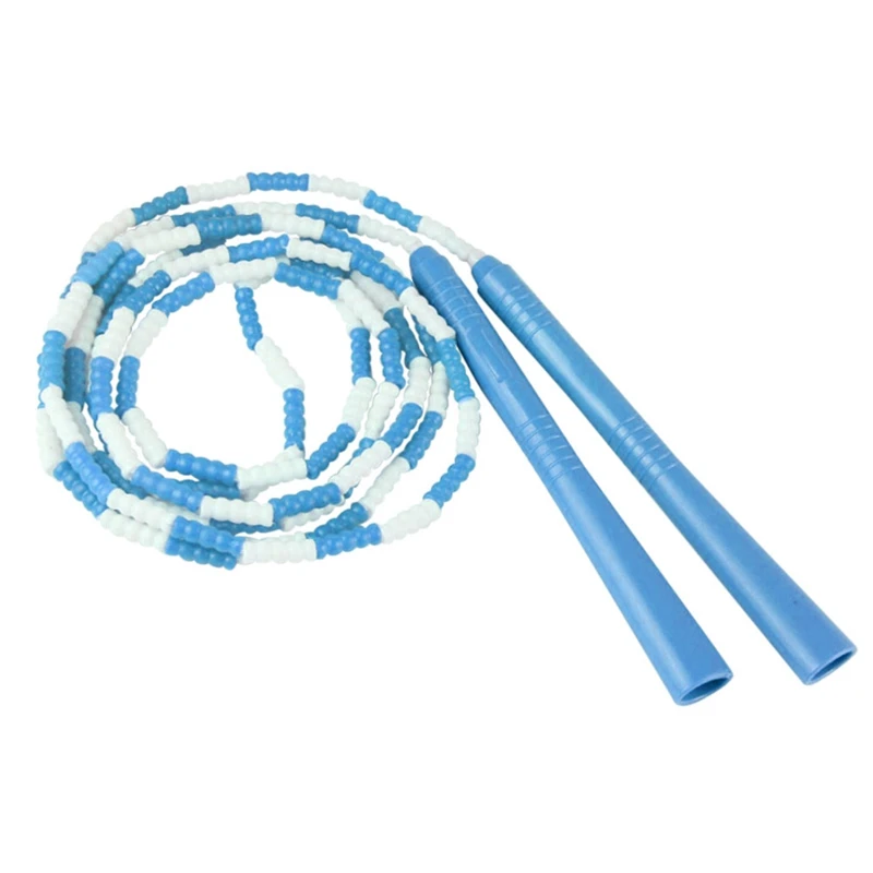

New PVC Children's fancy bamboo jump rope family sports jump rope Non-slip handle hard bead yoga rope rope skipping
