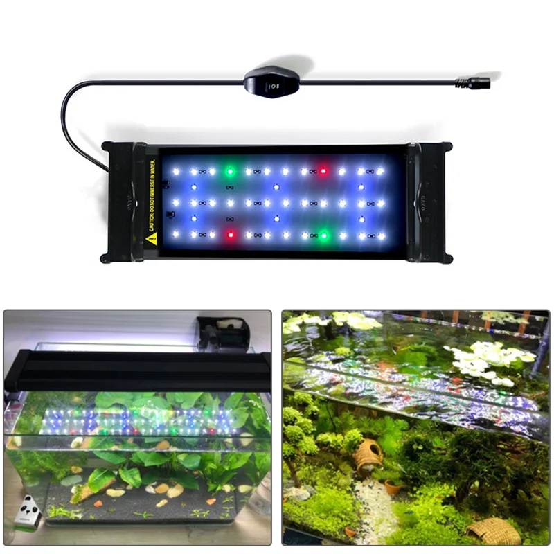 

Светодиодсветильник лампа RGB для аквариума, лампа полного спектра s Lampe для аквариума, светильник ПА для выращивания растений в аквариуме с в...