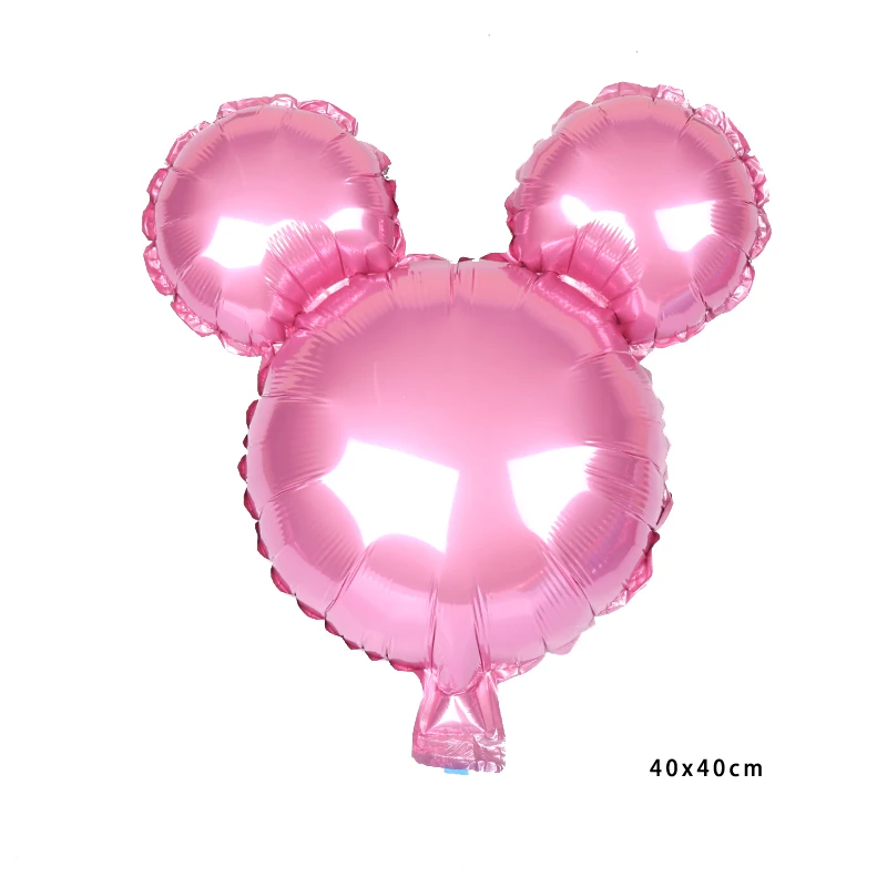 40x40 Pink 112 см гигантский шар Минни Микки на день рождения Детские Классические игрушки подарок фольгированный шарик, мультфильмы детские вечерние украшения - Цвет: 40x40 Pink