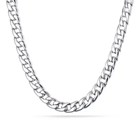 stainless steel necklace hip hop miami cuban chain iced out rapper jewelry gold sliver 061jc