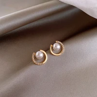 2021 new fashion korean golden mini pearl earrings for women party luxury jewelry minimalist girls unusual earrings accessories