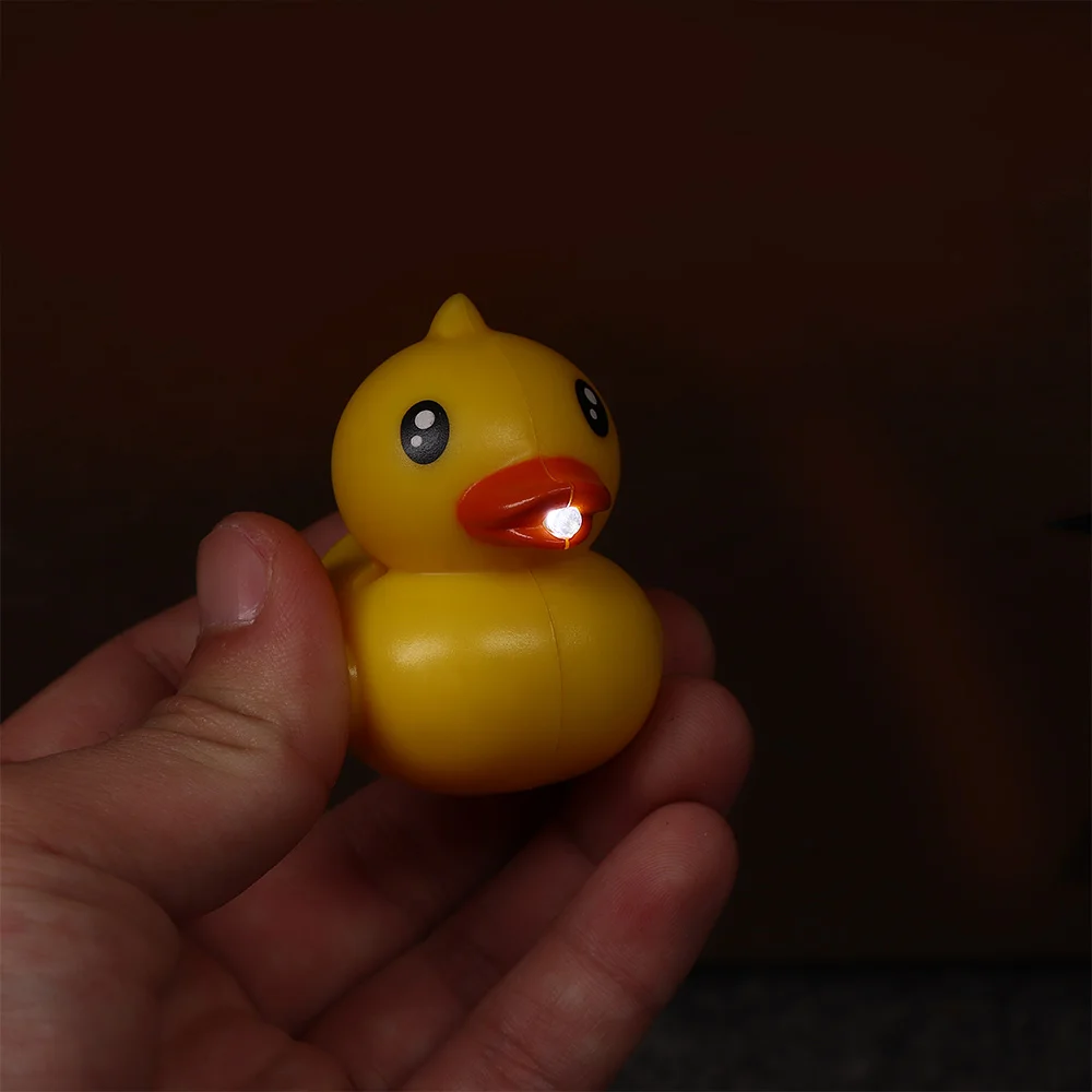 Fashion Lovely Duck LED Keychain with Sound Cartoon Animal Key Ring Car Handbag Holder Men Women Mini Torch Flashlight Toy | Украшения и