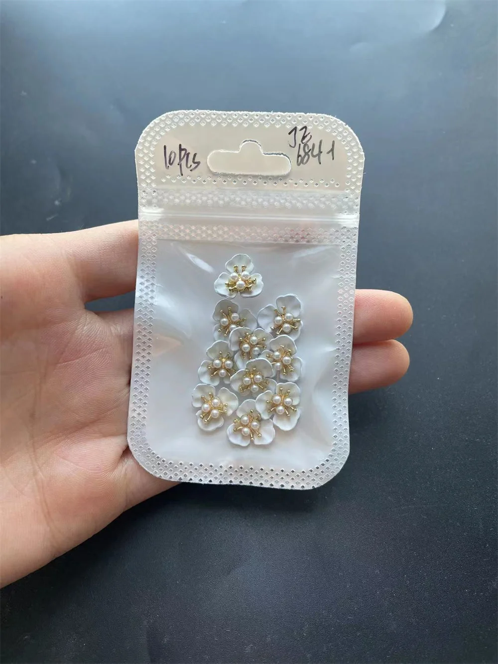 

10 шт., декоративные подвески для ногтей в виде цветов