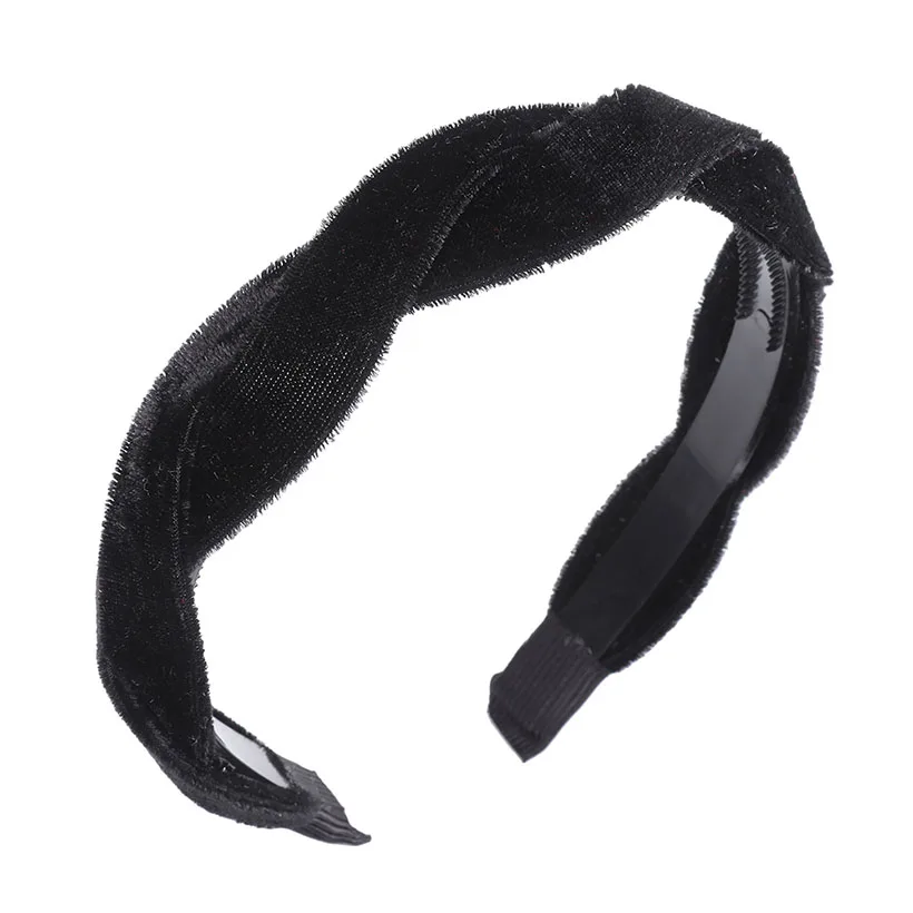 velvet 6 LEVAO Serpentine Winding Cross Headband Vintage Hairbands Bezel Turban Women Girls Hair Accessories Hair Hoop Headwear Fashion - Цвет: velvet 6