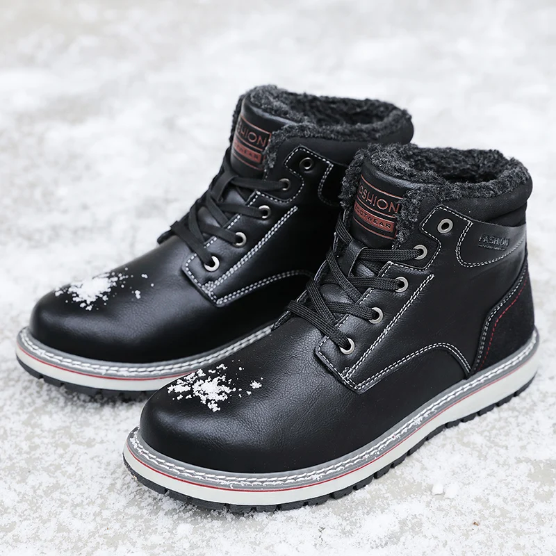

2020 men's new warm snow boots men's plus velvet men's shoes outdoor cold boots waterproof men's boots high-top cotton boots