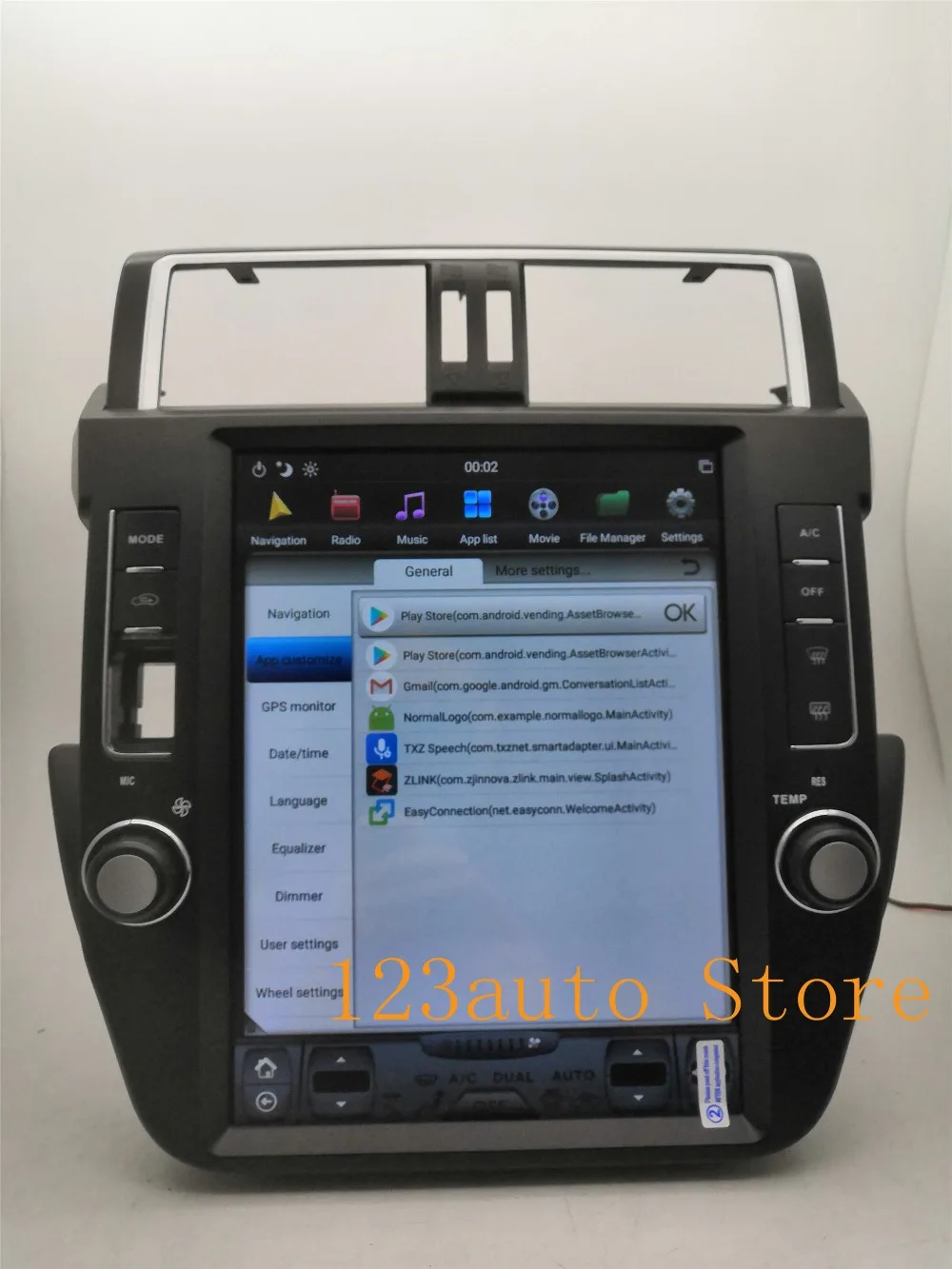 12,1 дюймов вертикальный Tesla стиль Android 8,1 Авто DVD gps PX6 ips для TOYOTA Land Cruiser Prado 150 радио