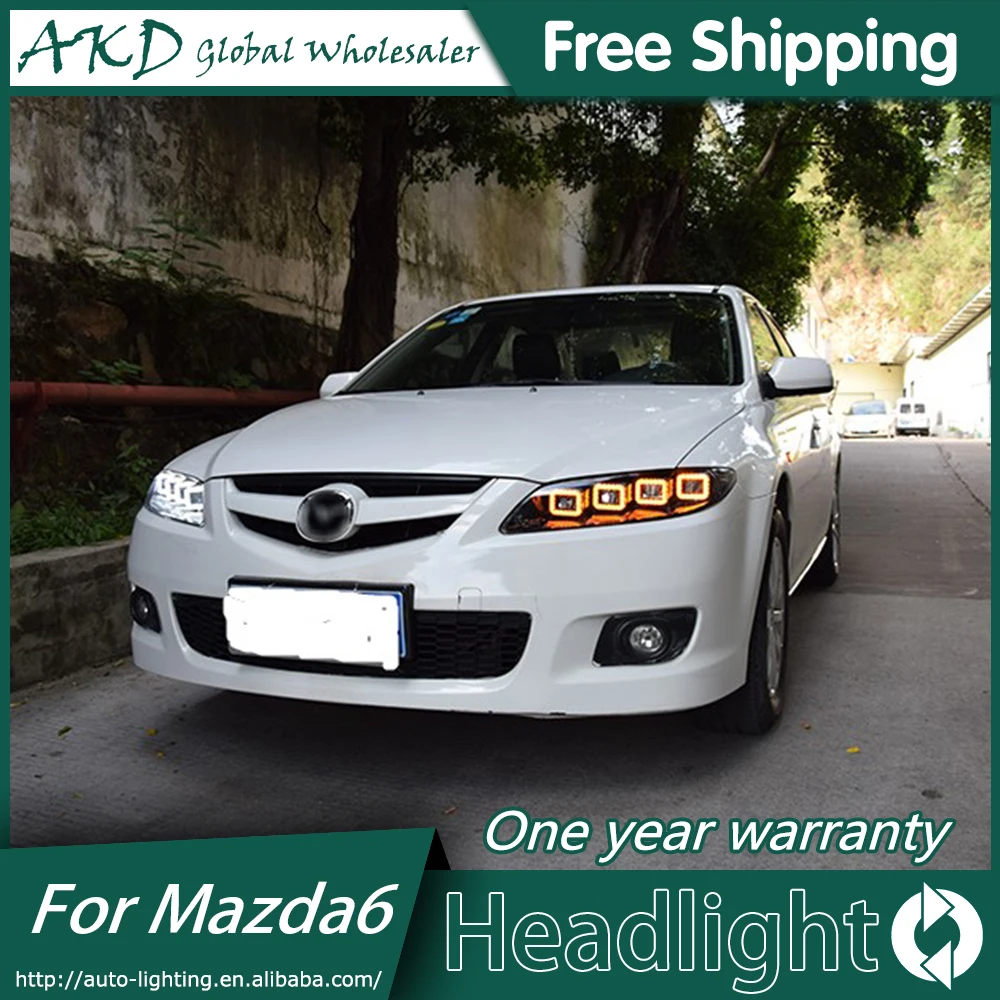 АКД стайлинга автомобилей фара для Mazda 6 фары 2003 2015 Mazda6 все светодиодный задний