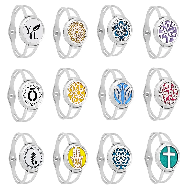 Браслет с сердечками Love для ароматерапии/медальон эфирных масел из нержавеющей