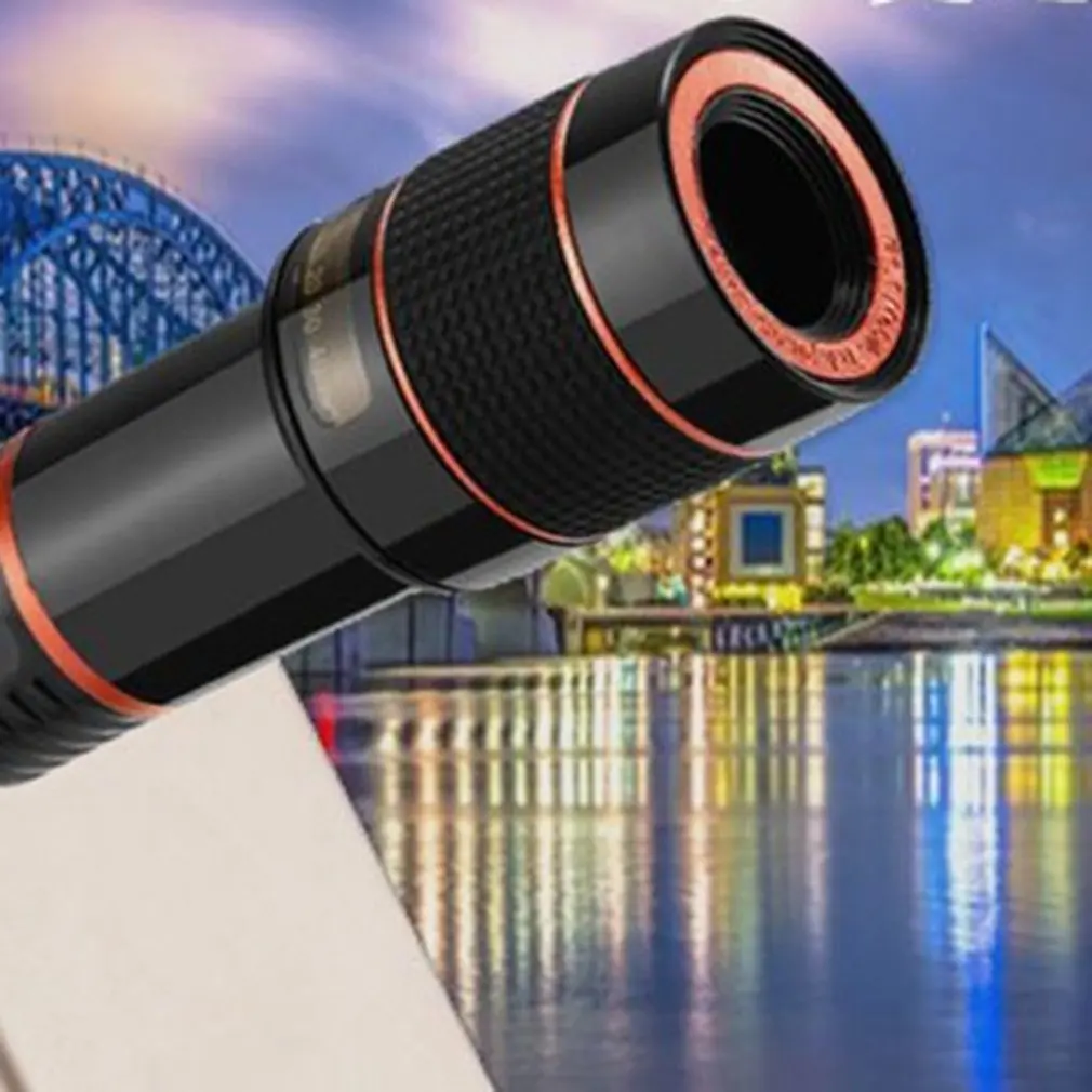 HD 8x12x оптический зум Камера телескоп объектив с зажимом для iPhone/телефона