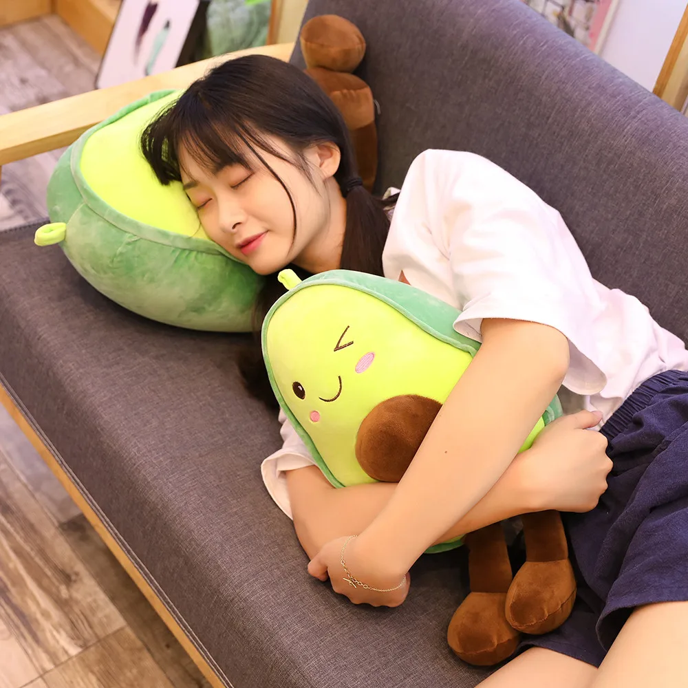 

30-85cm Cute Avocado Pillow Plush Toy Cartoon Stuffed Fruit Pillow Sofa Cushion Soft Avocado Plush Doll Kids Girls Birthday Gift