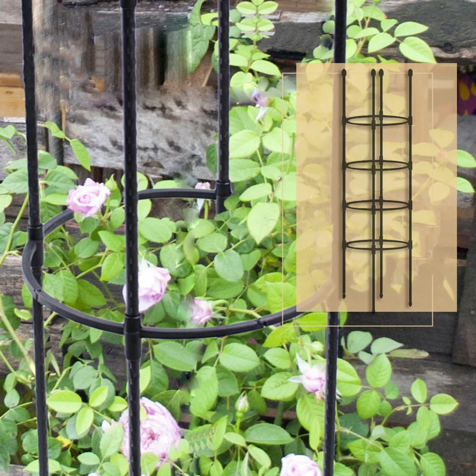 

Plant Support Frame Rose Trellis Durable Garden Plant Vine Climbing Rack Plastic Home Decor Adjustable Garden Plants Stand