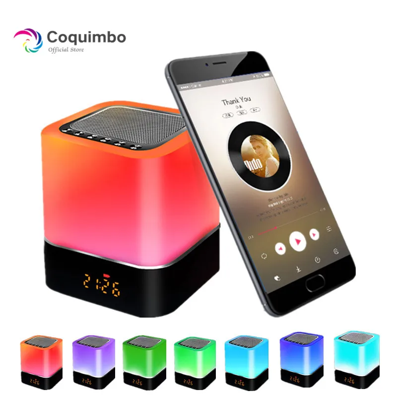 Светодиодный настольный светильник с Bluetooth 4 0 динамик будильник 3 режима