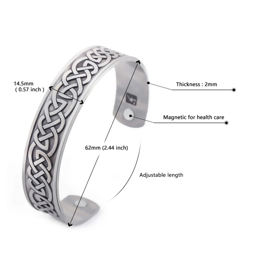 Мужской винтажный Браслет манжета LIKGREAT скандинавский Викинг с гравировкой в