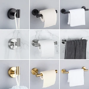 Frap Золотой набор фурнитуры для ванной комнаты держатель для бумаги вешалка для полотенец крючок для халата вешалка для полотенец нержавеющая сталь аксессуары для ванной комнаты Y38124-1