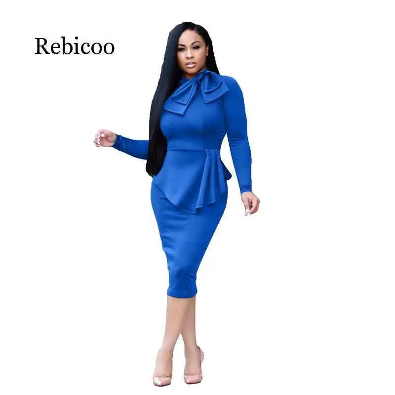 Женский офисный комплект из 2 предметов однотонный Привлекательный Топ с бантом