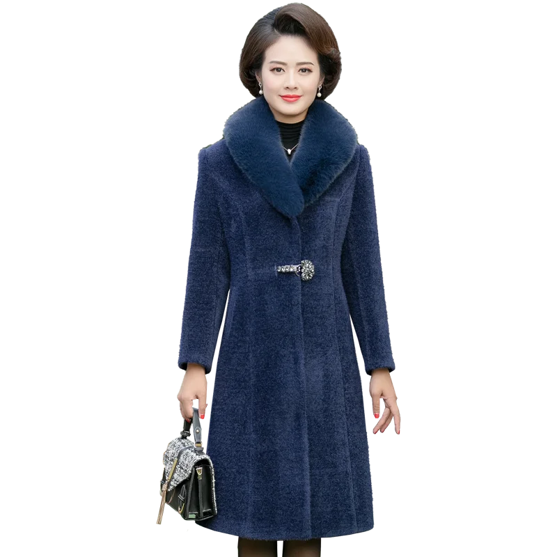 Зимняя парка пальто для женщин новинка 2020 благородные теплые среднего возраста