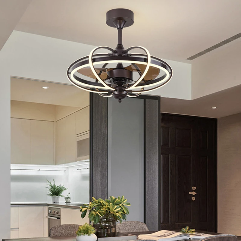 Nordic Invisible Fan lights Frequency Conversion Chandelier with Remote Control for Home Bedroom Restaurant 220v Creative Simple | Лампы и