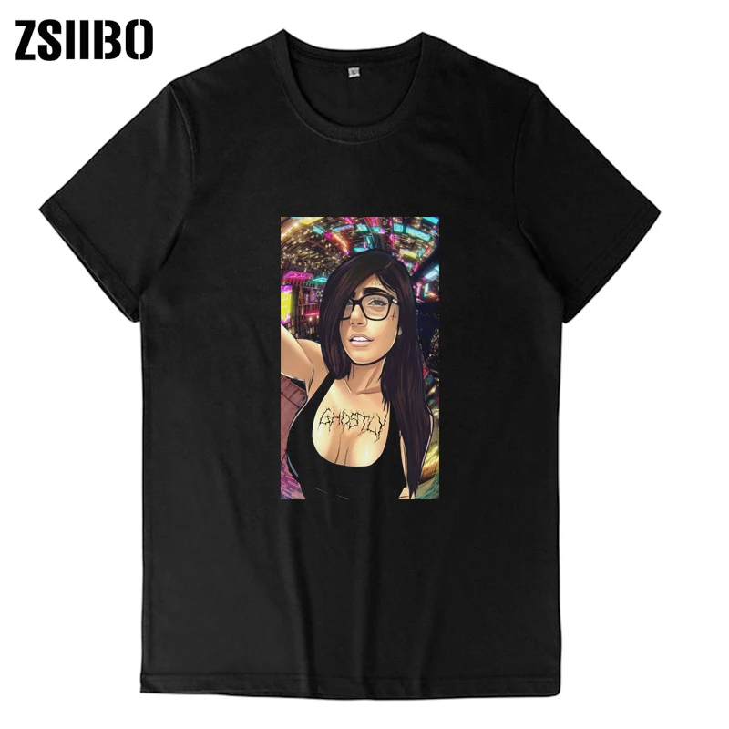 Миа Халифа экшн фильм звезда смешная Мужская шутка футболка подарок на день