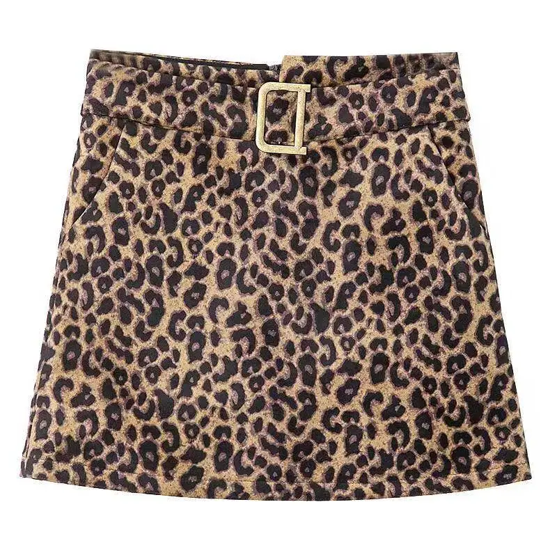 Мини юбки с леопардовым принтом женские сексуальные высокой талией в