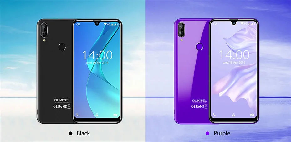Мобильный телефон OUKITEL C16 Pro 3GB 32GB MTK6761P, четырехъядерный экран в виде капли воды, 5,71 дюймов, 19:9, отпечаток пальца, LTE, 2600 мАч