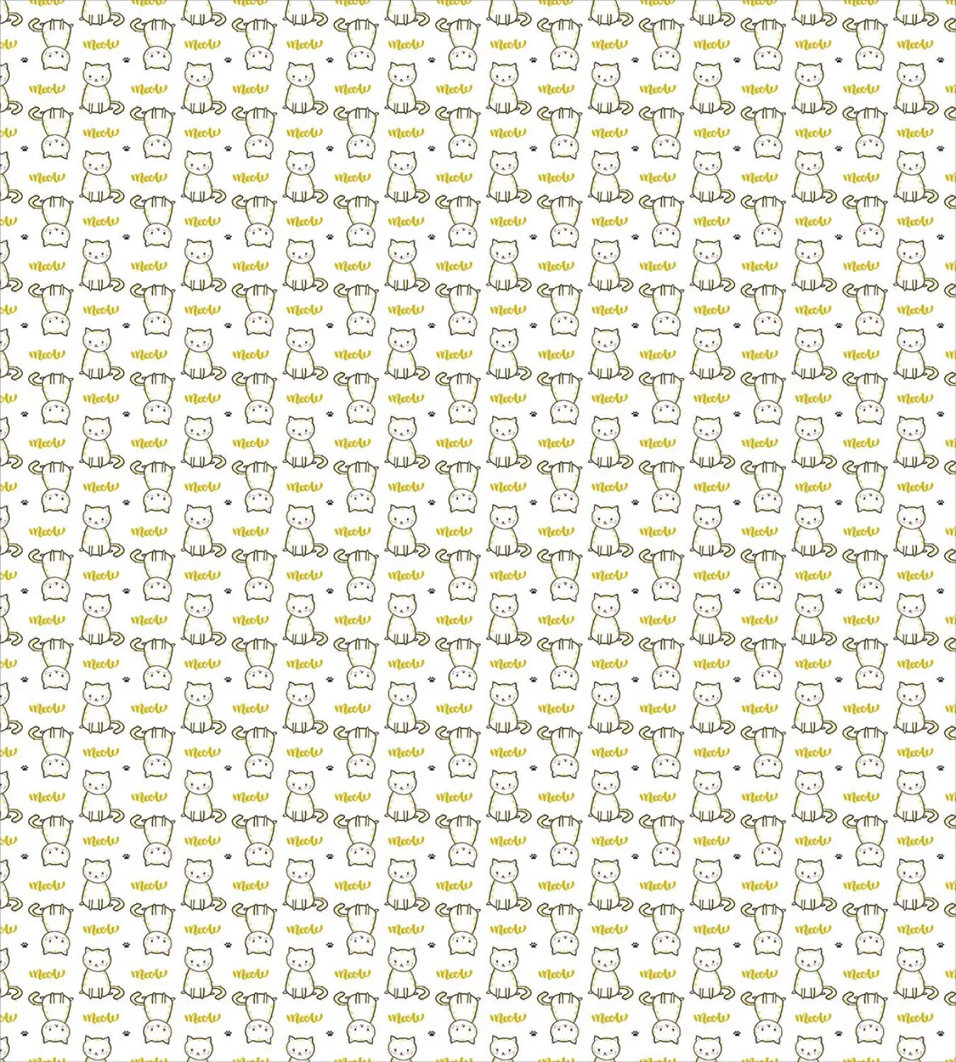 Cat постельное белье Курсив мяу с перевернутым котят мини лапы декоративные 3