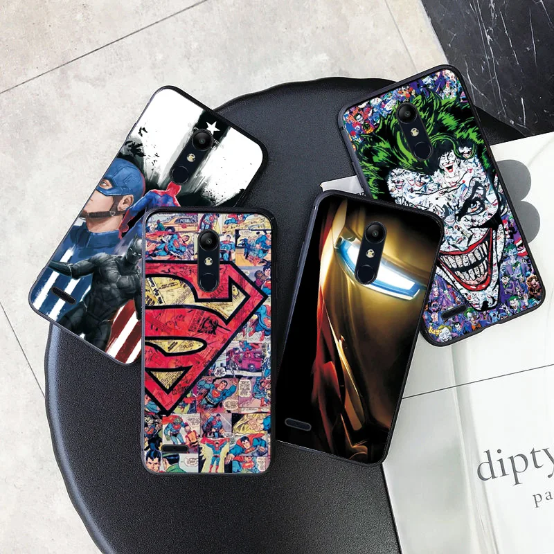 Для LG K8 K10 чехол K4 Горячая Мстители Железный человек черный ТПУ бампер для LG K12 K11 PLUS X4 K40 чехол для телефона силиконовый