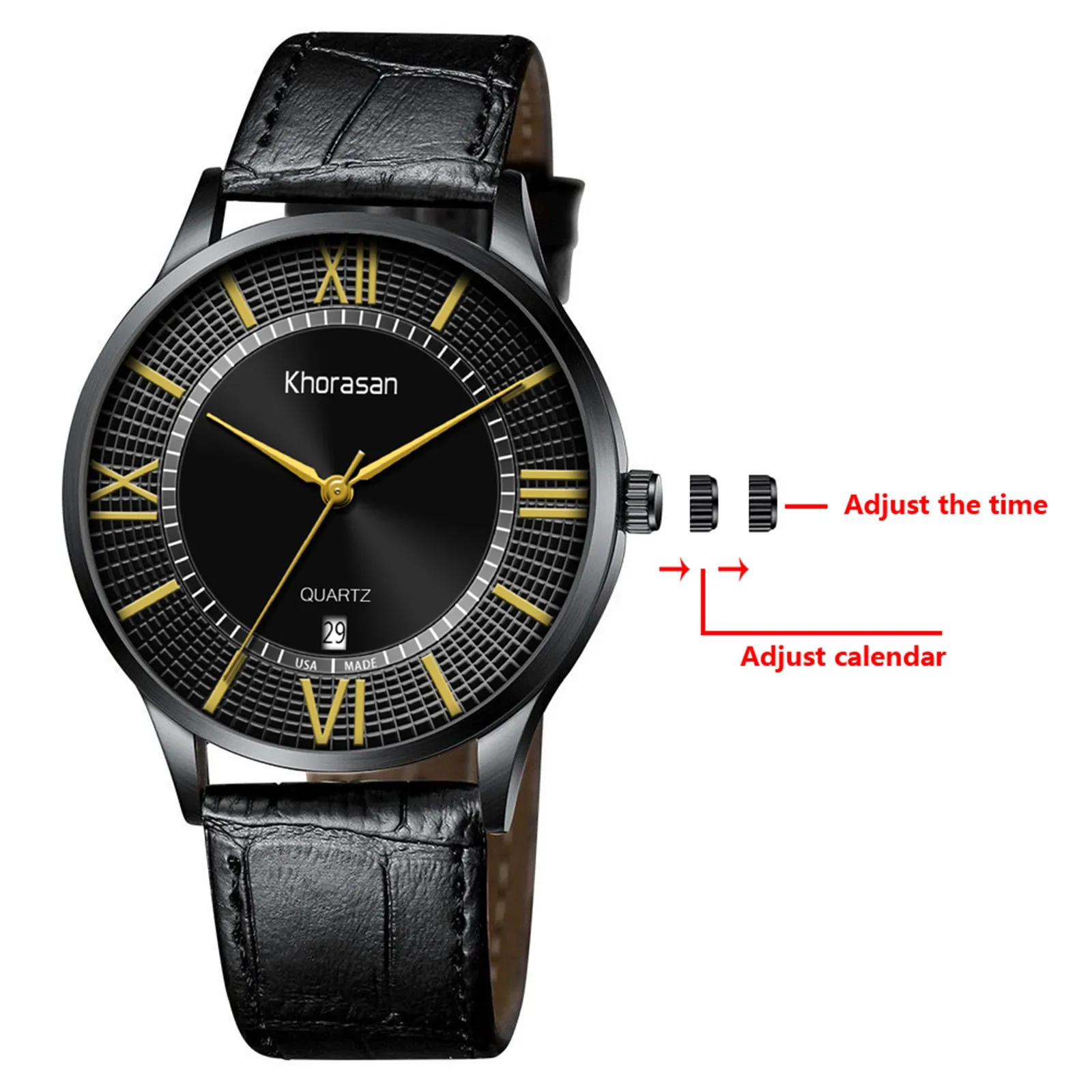 

Sleek Minimalist Fashion With Strap Dial Men's Quartz Watch Gift Watch Stainless steel case horloges mannen F5
