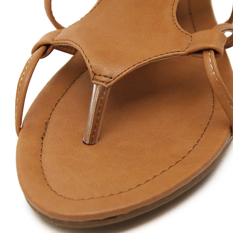 

Summer gladiator boots cross strap sandals thong Roman leather strap Women's sandals women flat sandals sandal booties
