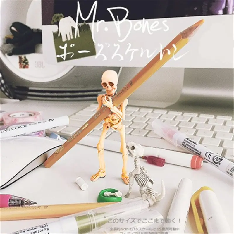 

Movable Mr. Bones Skeleton Human Model Skull Full Body Mini Figure Toy Halloween