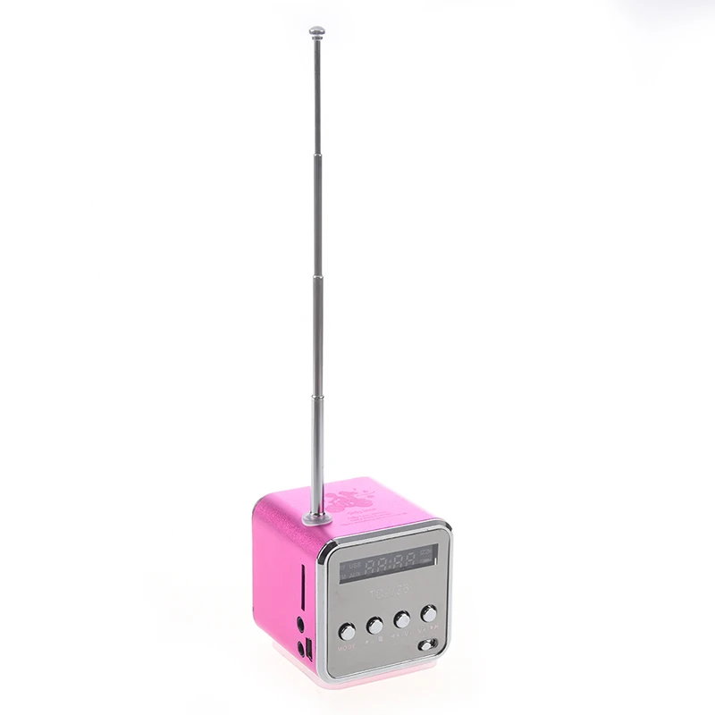 TD-V26 портативный мини цифровой динамик с Micro SD / TF USB /FM (розовый) | Электроника