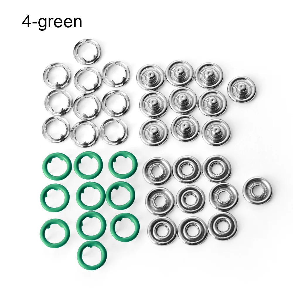 Green 40 шт. Diy скрапбукинг Швейные аксессуары металлические пятиконечные застежки-пряжки кнопки оснастки куклы Одежда Пальто аксессуары - Цвет: Green