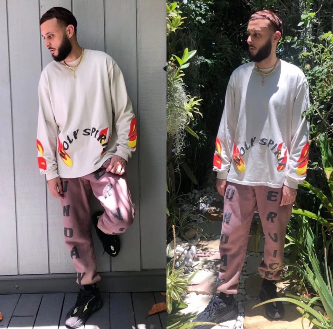 19SS kanye west SUNDAY SERVICE MERCH Holy Spirit футболка с длинными рукавами в стиле хип-хоп Уличная футболка kanye west футболки для мужчин и женщин