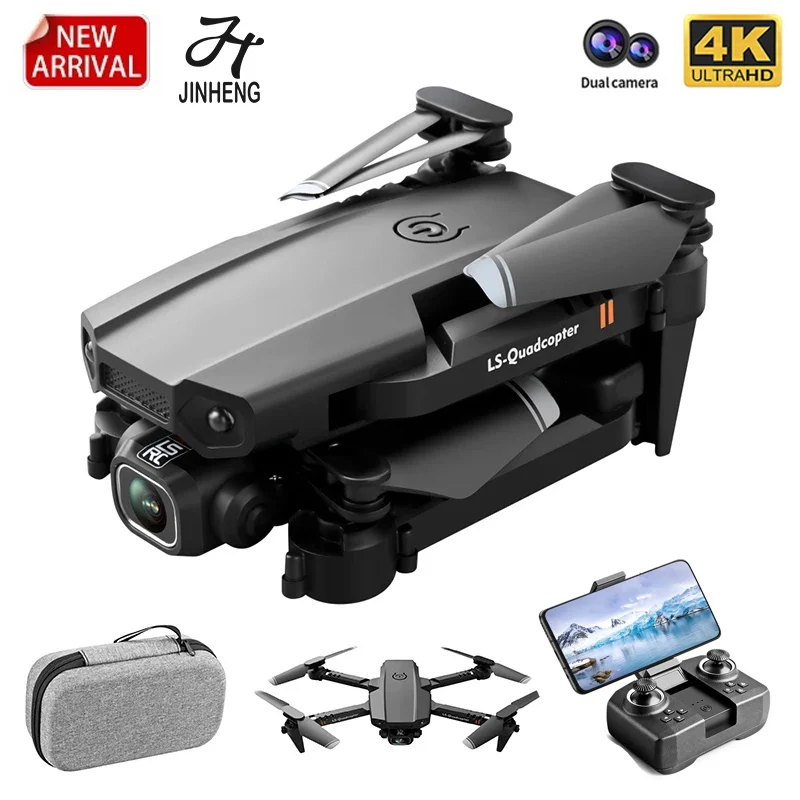 JINHENG мини Дрон 4K профессиональная двойная HD камера аэрофотосъемка FPV